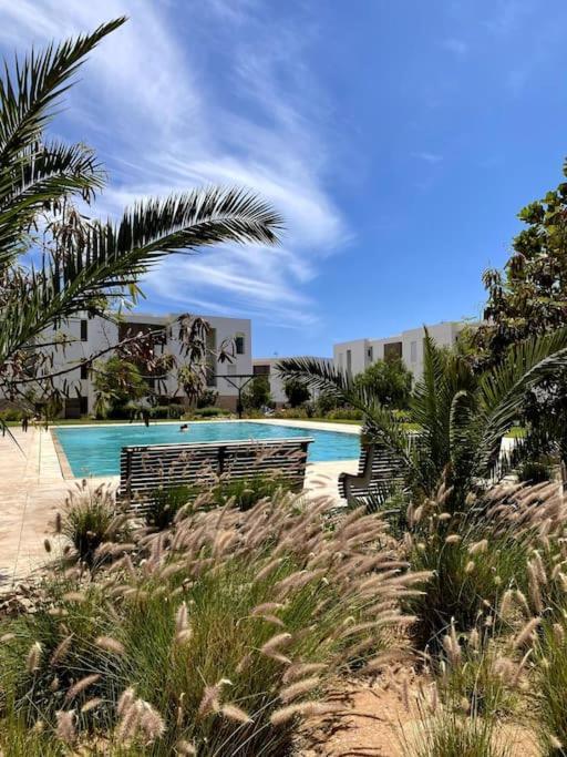 Luxurious Golf & Sea View Beach Apartment With Pool Access - Tamourrit, Taghazout Bay Bagian luar foto